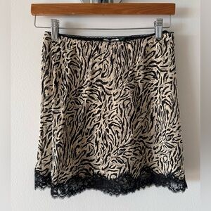 RIXO Kornelia Silk Mini Skirt